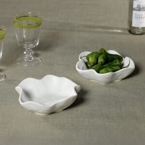 Round Wavy Ceramic Bowl Set - 4