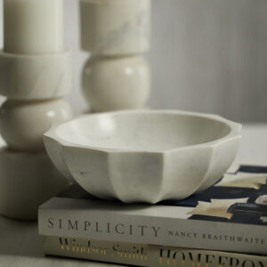 Scalloped Marble Bowl