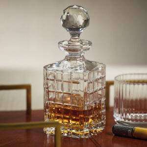 Geometric Cut Crystal Whiskey & Brandy Decanter