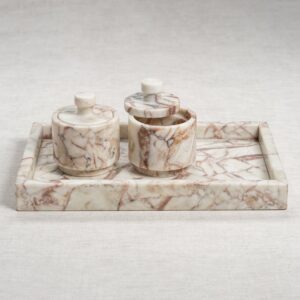 Matte Marble Lidded Jar